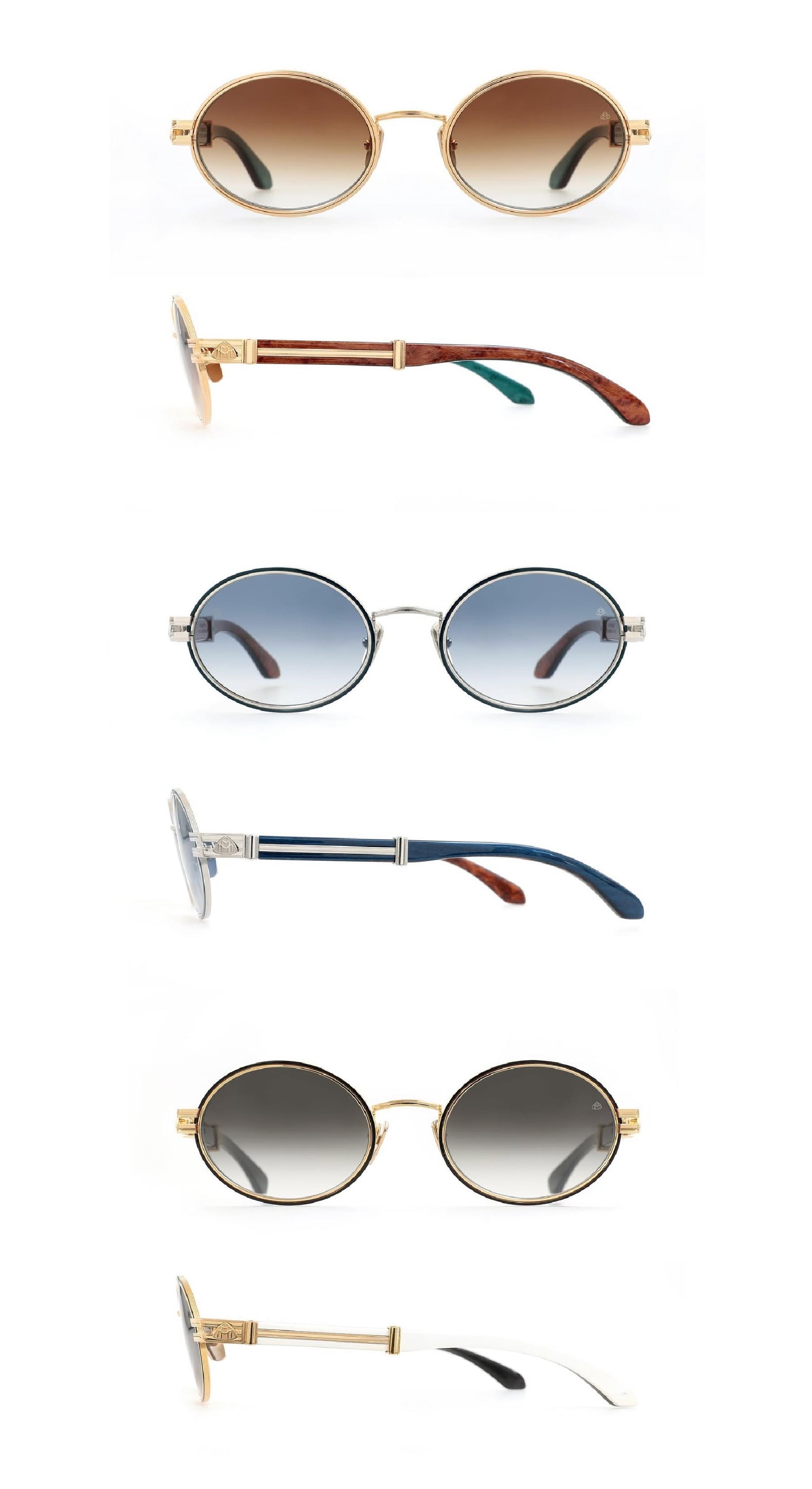 Exclusive Maybach Sunglasses The Producer. Available exclusively at I-Topian Optical. Fort Myers Luxury Opitcal. Gold, Platinum and buffalo Horn. 